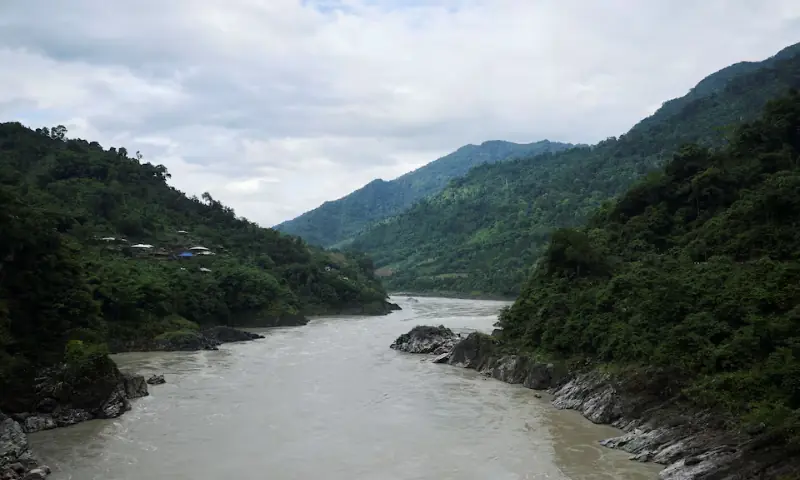 A view shows the Siang river in Siang district, Arunachal Pradesh, India
