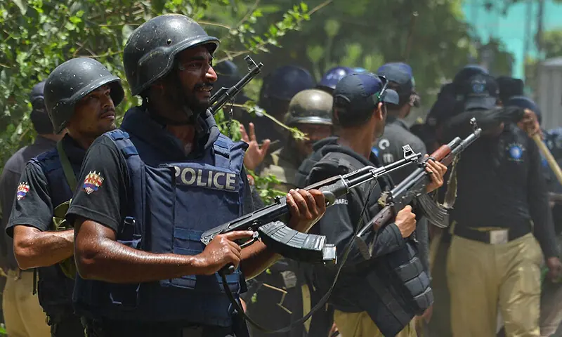 A file photo showing police personnel in uniform