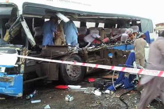 bus collides with rescue vehicle
