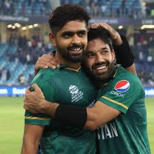 Babar Azam (at left) and Muhammad Rizwan (at right)