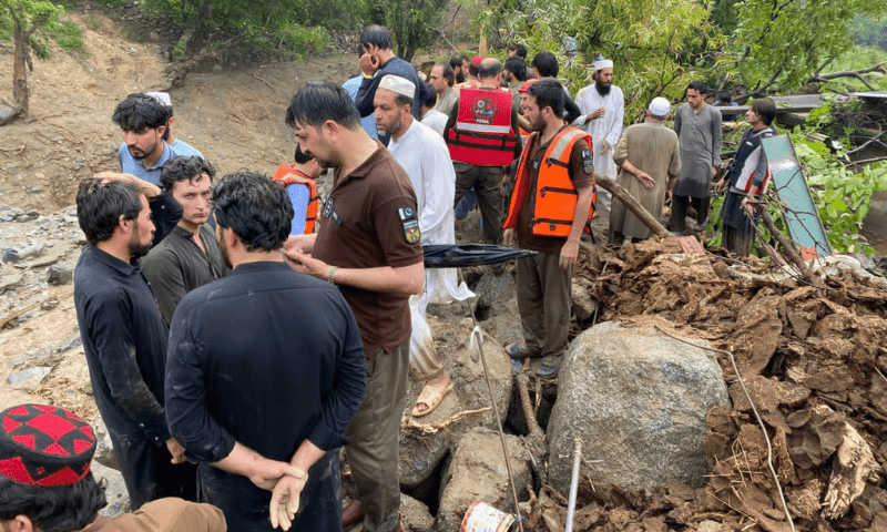 Damage caused in various districts of KP due to heavy rainfall.