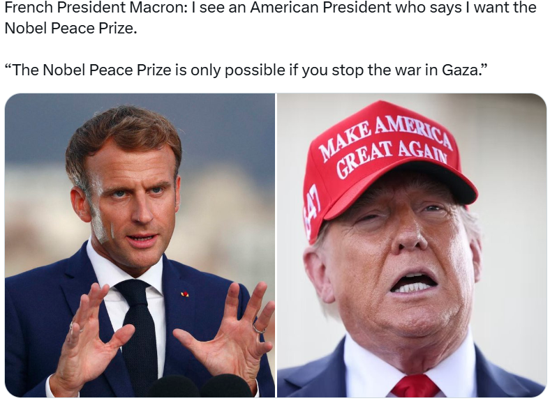 Macron to Trump on GAZA