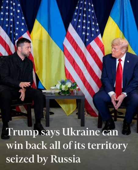The US president’s comments after meeting Volodymyr Zelenskyy